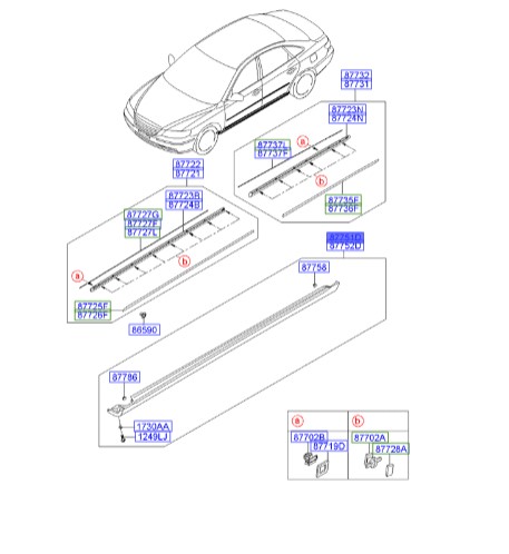 رکاب چپ آزرا  Hyundai/KIA Genuine Parts – MOBIS  877513L700 