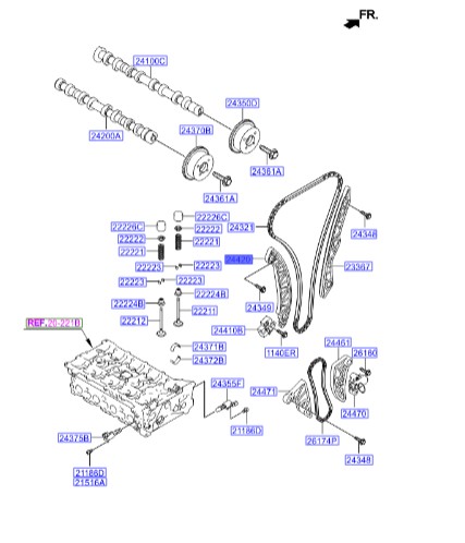 بالشتک تایم هیوندای سوناتا  Hyundai/KIA Genuine Parts – MOBIS   244202G101