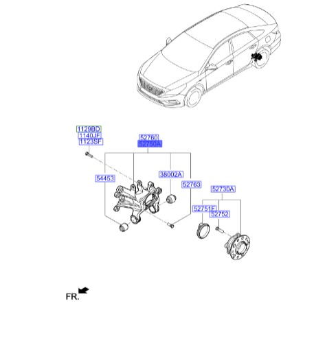 سگدست عقب چپ وراست سوناتا Hyundai/KIA Genuine Parts – MOBIS   LF  52710C2100 