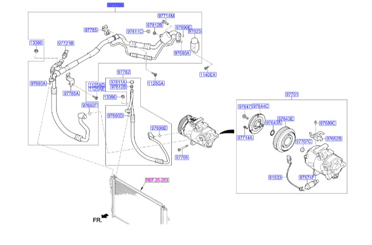 شلنگ کولر النترا  Hyundai/KIA Genuine Parts – MOBIS     97775A7600 