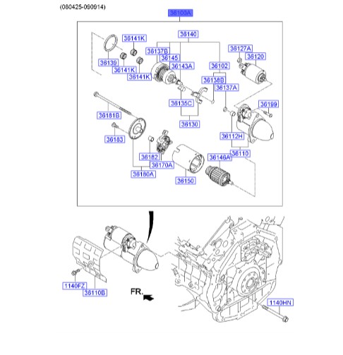 استارت کامل جنسیس  Hyundai/KIA Genuine Parts – MOBIS      361003C211 