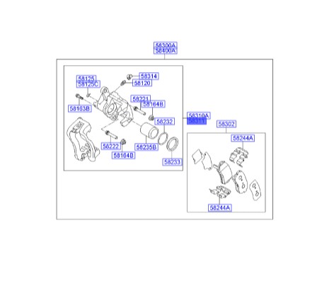 سیلندر ترمز چرخ عقب راست Hyundai/KIA Genuine Parts – MOBIS   i20  583111JA30