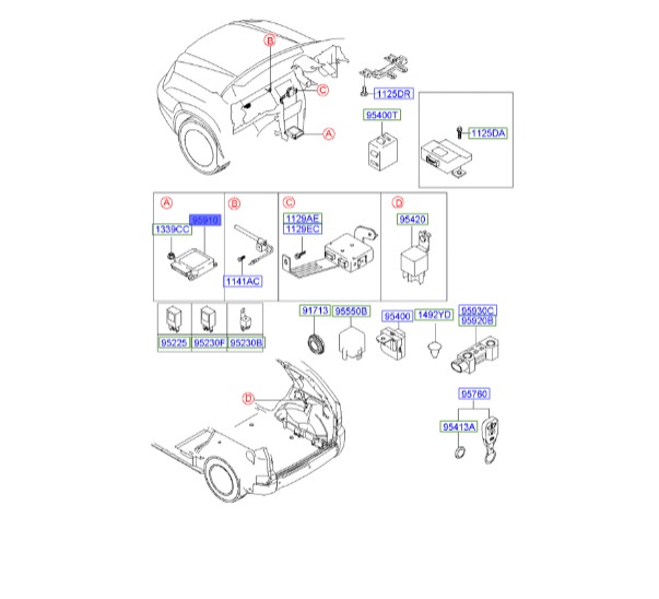 یونیت ایربگ  اصلی توسان 959102E410 