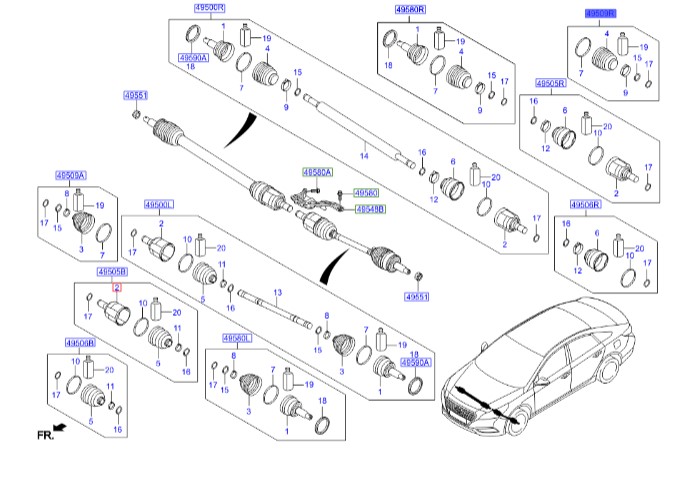 گردگیر پلوس چرخ هیوندای سوناتا   Hyundai/KIA Genuine Parts – MOBIS  49581E6050