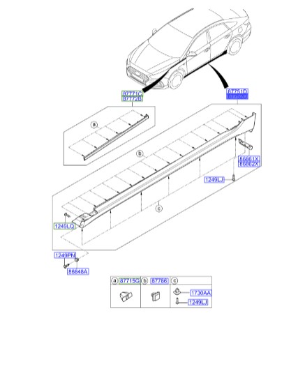 رکاب راست هیوندای سوناتا_Hyundai/KIA Genuine Parts – MOBIS   LF   87752C1700