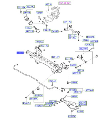 رام عقب هیوندای سوناتا  Hyundai/KIA Genuine Parts – MOBIS   554103K700