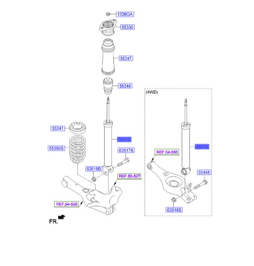 کمک عقب Hyundai/KIA Genuine Parts – MOBIS   IX35  553112S850 