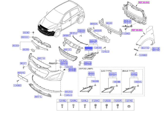 قاب پرژکتور جلو چپ Hyundai/KIA Genuine Parts – MOBIS  I20 Genuine 865271J500