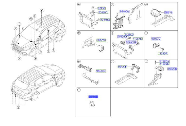 سنسور دنده عقب هیوندای Hyundai/KIA Genuine Parts – MOBIS   IX35   957202S100CA