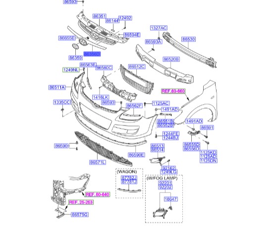 زه جلو کاپوت I30  863522L000 