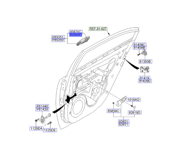 قاب دستگیره در اپتیما 2010 | Hyundai/KIA Genuine Parts | اپتیما MG مدل 2009 و 2010