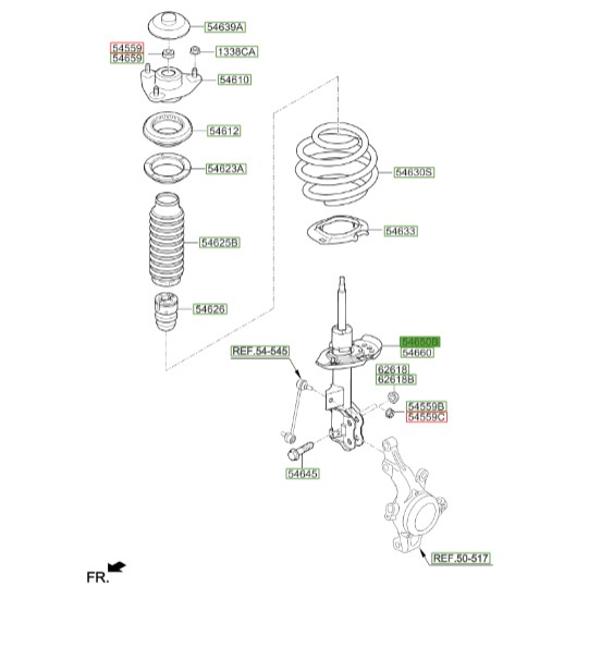 کمک فنر جلو چپ اپتیما 2014 | Hyundai/KIA Genuine Parts – MOBIS | اپتیما 