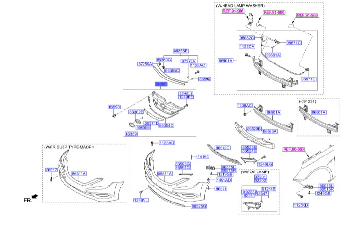 جلو پنجره سوناتا   Hyundai/KIA Genuine Parts – MOBIS   863503S700 