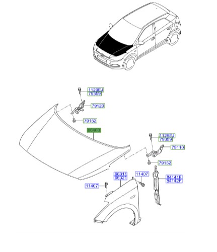 در موتور هیوندای Hyundai/KIA Genuine Parts – MOBIS   I20  66400C8000