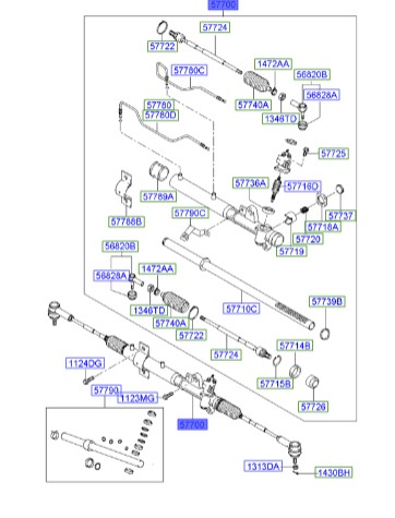 جعبه فرمان هیوندای کوپه  Hyundai/KIA Genuine Parts – MOBIS    577002C000