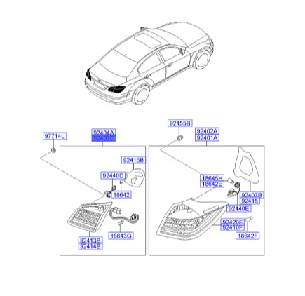 خطر صندوق چپ جنسیس   Hyundai/KIA Genuine Parts – MOBIS    924033M220