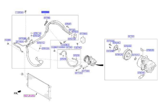 شلنگ کولر توسان Hyundai/KIA Genuine Parts – MOBIS    97775D3400 