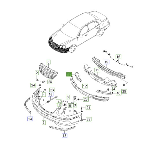 چراغ راهنمای روی گلگیر راست اپیروس | Hyundai/KIA Genuine Parts | اپیروس GH مدل 2008 تا 2010