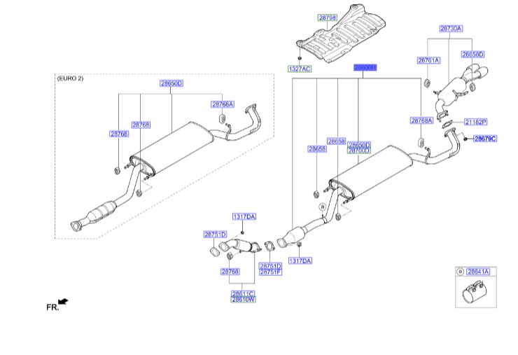 اگزوزHyundai/KIA Genuine Parts – MOBIS    IX45  286002W400