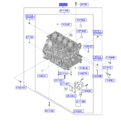 بلوک سیلندر توسان  211002G264