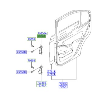 لولای درب عقب راست بالا i30  794202D000 