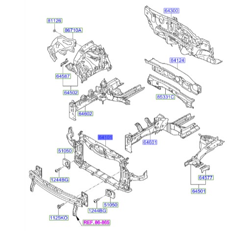 سینی جلو هیوندای Hyundai/KIA Genuine Parts – MOBIS  I40   641013Z001