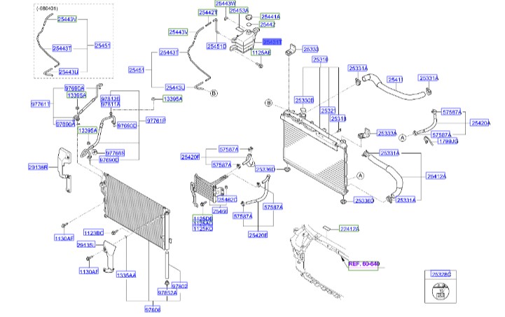 مخزن آب رادیاتور وراکروز  Hyundai/KIA Genuine Parts – MOBIS   254313J000 