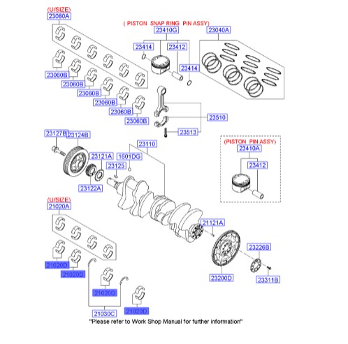 یاتاقان ثابت هیوندای آزرا  Hyundai/KIA Genuine Parts – MOBIS    210203C240