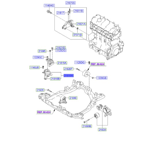 دسته موتور توسان   218102E100