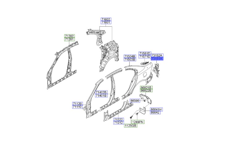 سینی چراغ عقب چپ اپتیما | Hyundai/KIA Genuine Parts | اپتیما MG مدل 2009 و 2010