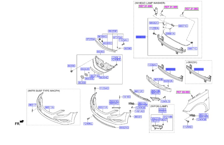 دیاق سپر جلو هیوندای سوناتا _Hyundai/KIA Genuine Parts – MOBIS    YF 865303S030