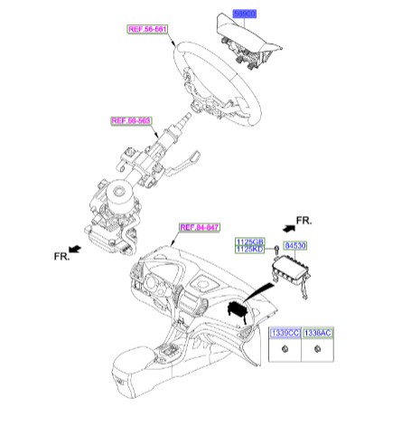 ایربگ فرمان آی ایکس 45  Hyundai/KIA Genuine Parts – MOBIS   569002W000