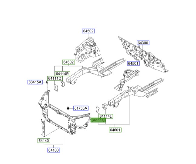 پایه سرشاسی جلو چپ | Hyundai/KIA Genuine Parts – MOBIS | اپتیما MG مدل 2009 و 2010