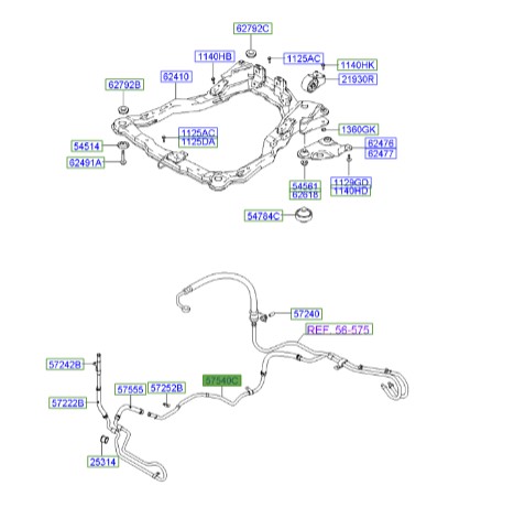 شلنگ هیدرولیک برگشت کوپه  Hyundai/KIA Genuine Parts – MOBIS   575712C200