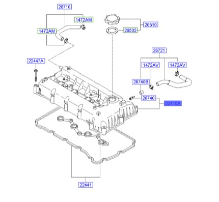 در سوپاپ هیوندای سوناتا 2241025000