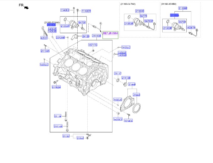 پایه  فشنگی روغن جنسیس  Hyundai/KIA Genuine Parts – MOBIS    211603CKA0