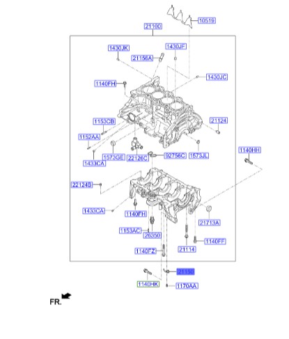 روغن پاش داخل سیلندر توسان  Hyundai/KIA Genuine Parts – MOBIS211502E710  