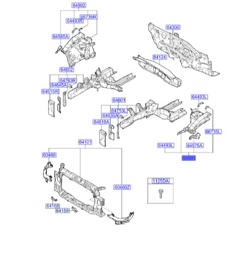 پالونی سر کمک جلو چپ النترا  Hyundai/KIA Genuine Parts – MOBIS    645103X002