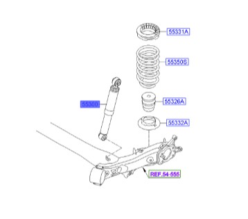 کمک فنر عقب هیوندای ولستر  Hyundai/KIA Genuine Parts – MOBIS    553002V050