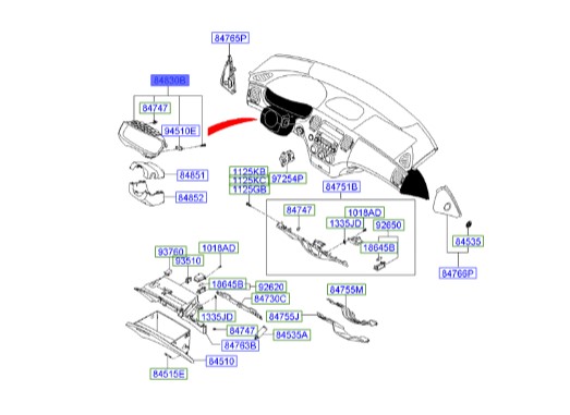 قاب دور کیلومتر آزرا    Hyundai/KIA Genuine Parts – MOBIS   848303L0005H