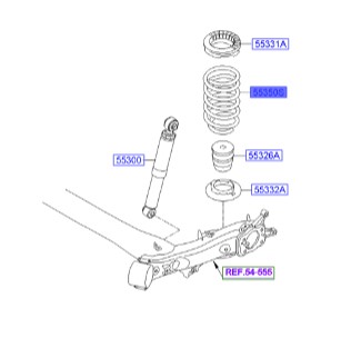 فنر لول عقب ولستر  Hyundai/KIA Genuine Parts – MOBIS     553302V100