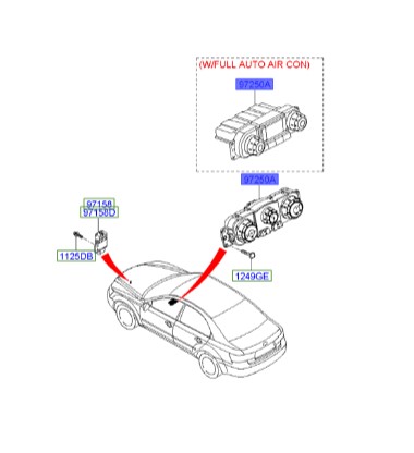 پنل بخاری سوناتا Hyundai/KIA Genuine Parts – MOBIS   972503K171K7