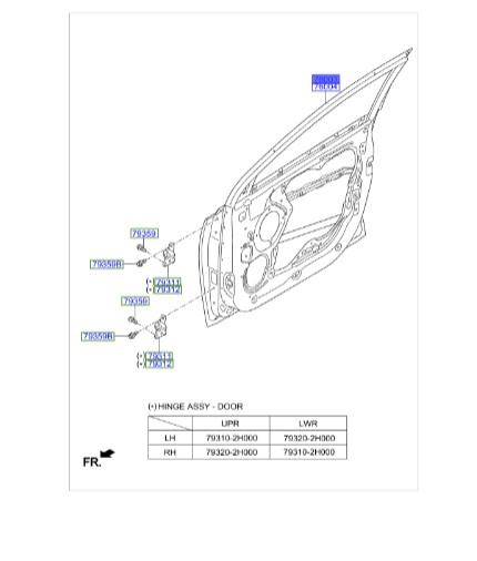 در جلو چپ Hyundai/KIA Genuine Parts – MOBIS    IX35  760032S020 