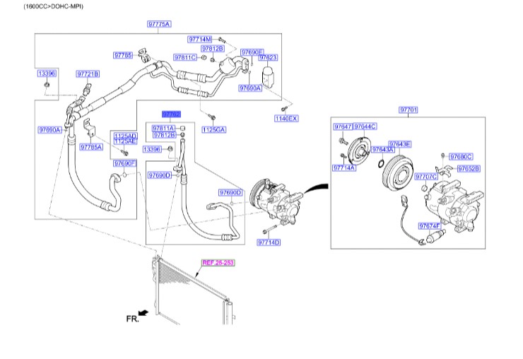 شلنگ کولر النترا  Hyundai/KIA Genuine Parts – MOBIS   977623X500