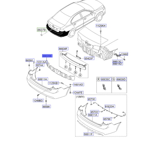 فوم سپر عقب اپتیما 2010 | Hyundai/KIA Genuine Parts – MOBIS | اپتیما MG مدل 2009 و 2010