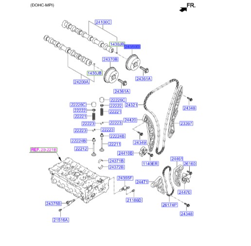  سی وی تی سورنتو   Hyundai/KIA Genuine Parts – MOBIS    243502GGA0 