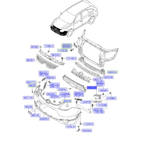 توری سپر پنجره Hyundai/KIA Genuine Parts – MOBIS   IX55  865223J200 