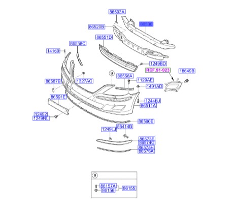 دیاق سپر جلو جنسیس Hyundai/KIA Genuine Parts – MOBIS    865303M100 