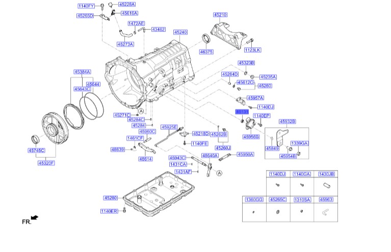 کاسه نمد توربین گیربکس جنسیس  Hyundai/KIA Genuine Parts – MOBIS   452444C000