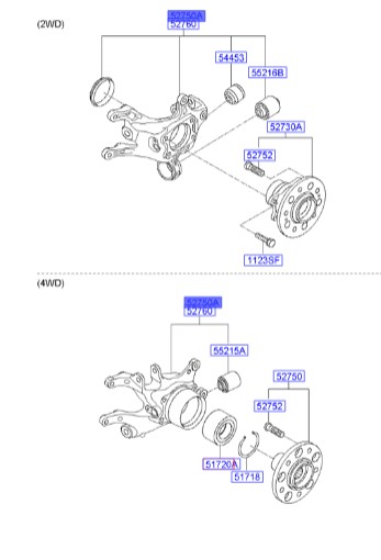 سگ دست عقب چپ هیوندای توسان  Hyundai/KIA Genuine Parts – MOBIS   527102S000